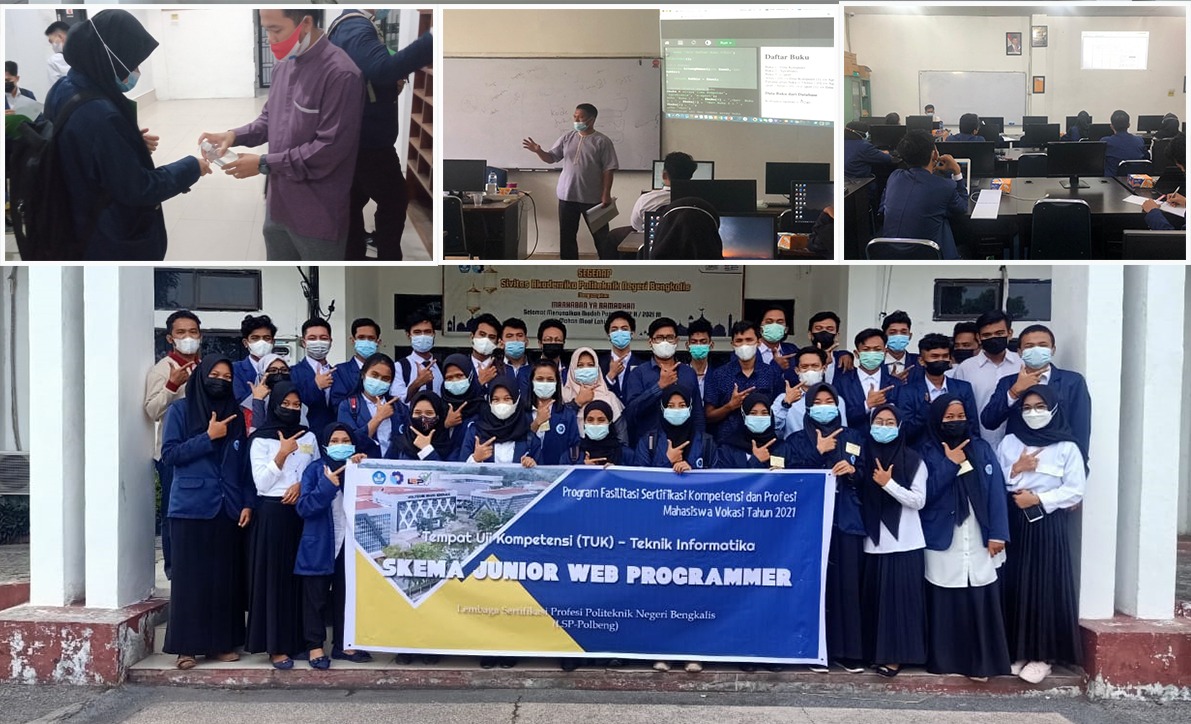 Tempat Uji  Kompetensi  Jururan Teknik Informatika (TUK TI) memberikan pembekalan sertikom BNSP skema “ Junior Web Programmer” 